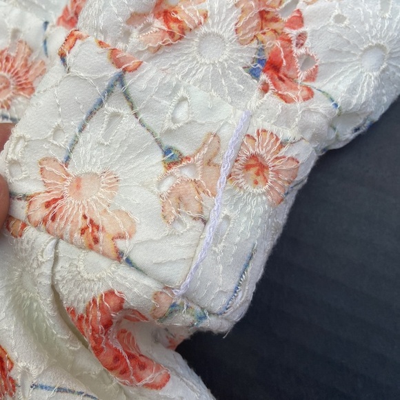 New GUESS BY MARCIANO Floral Ruffle Romper SZ M - Picture 3 of 8